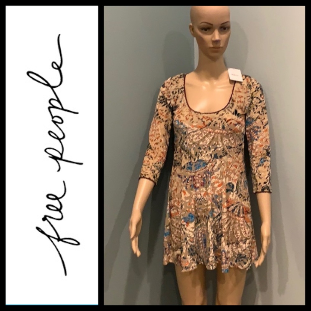 ❤️NWT FREE PEOPLE LONG SLEEVE MINI DRESS - Picture 6 of 17